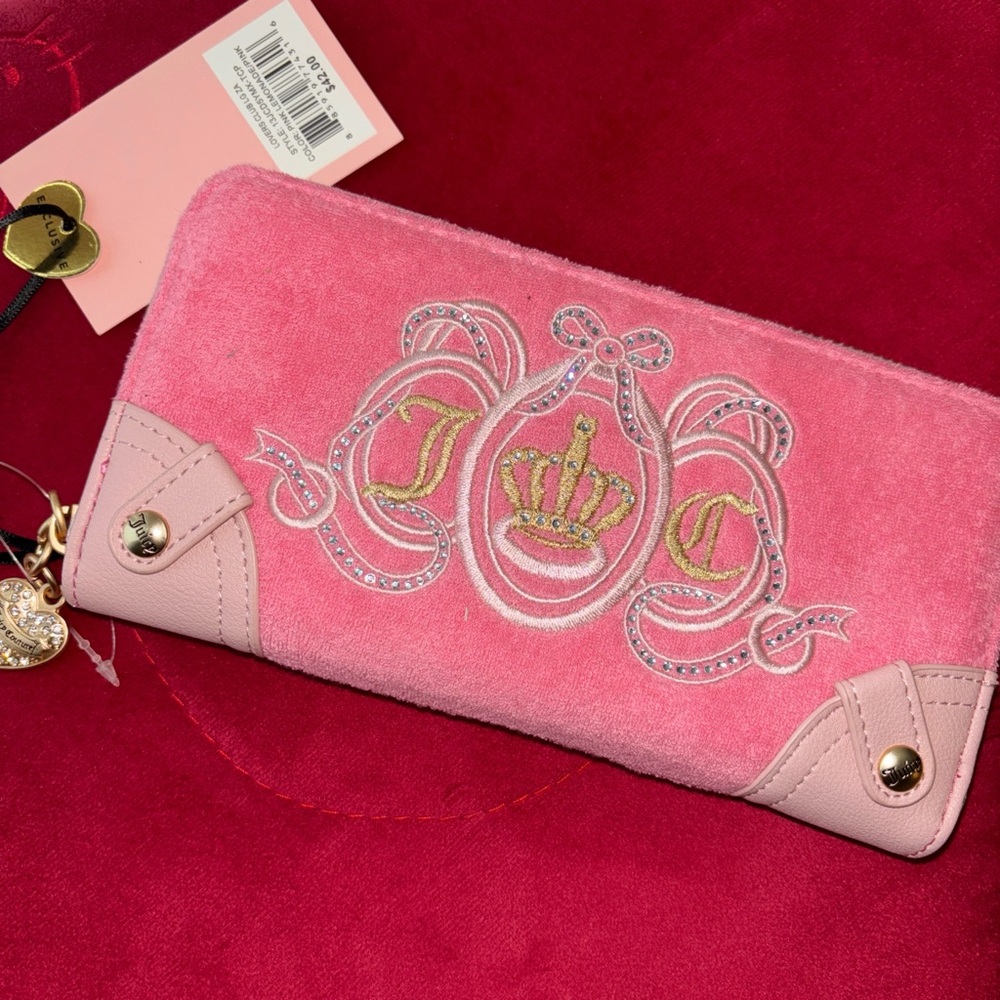 Juicy Couture Pink Embroidered Wallet